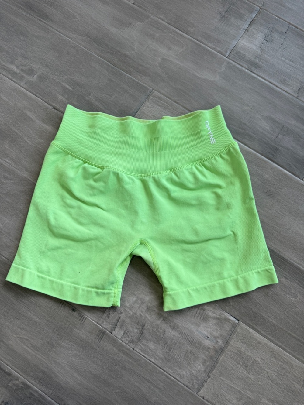 DKNY Neon Green Athletic Bike Shorts - Women